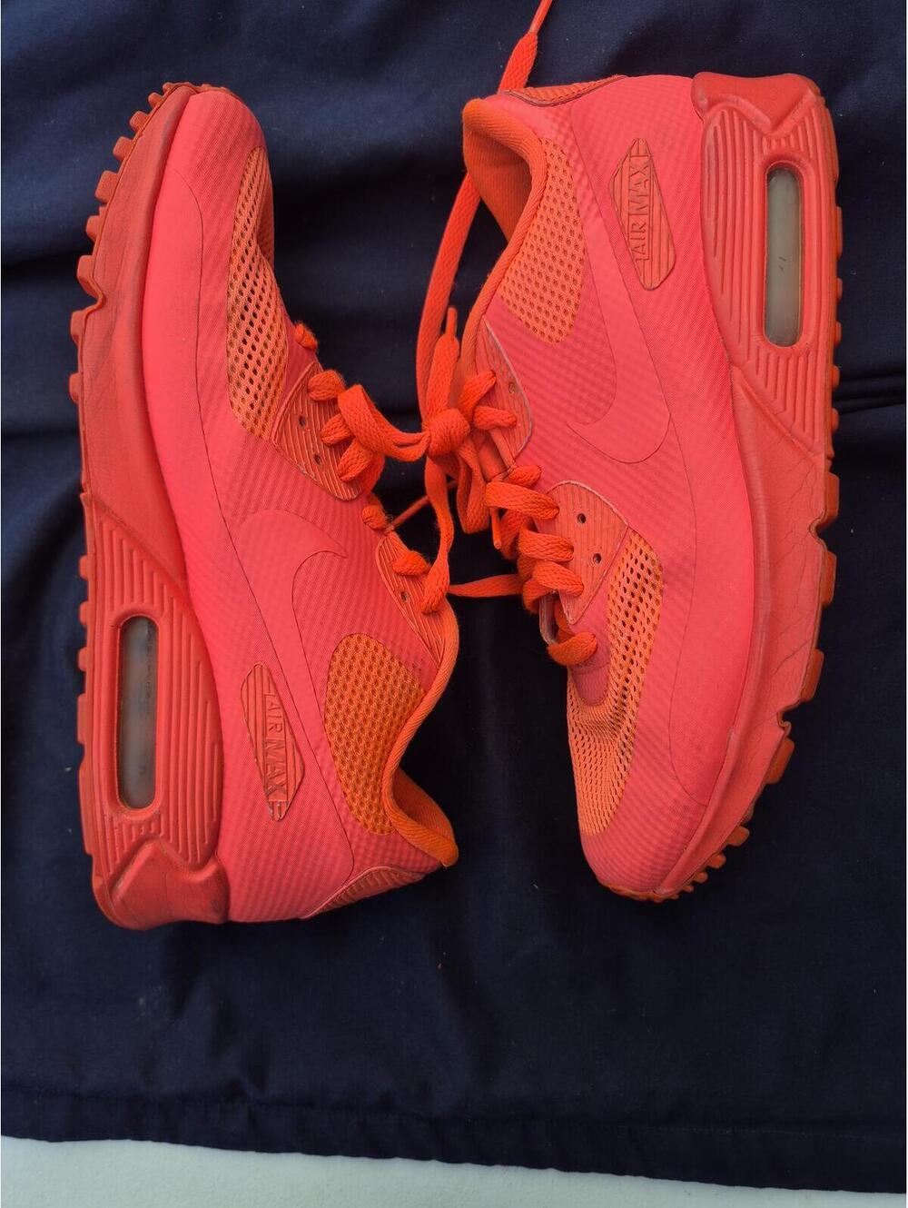 NIKE AIR MAX 90 HYPERFUSE PREMIUM ID SOLAR RED Womens 8.5